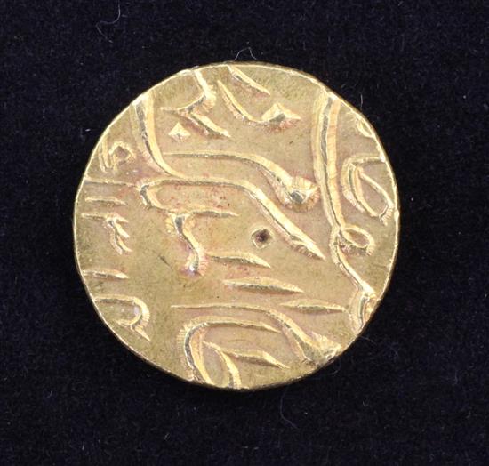 An 18th/19th century Mughal Empire gold Ashrafi,